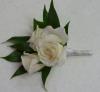 White Spray Rose Cluster Boutonniere
