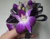 Black "Rock Candy" Wrist Corsage with Orchids