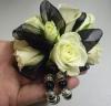 Black and White "Gumdrops" Wrist Corsage
