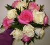Grande Flowers' Pink and White Rose Bouquet