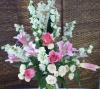 Grande Flowers' Mixed Pink and White Altar Arrangement