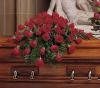 Blooming Red Roses Casket Spray