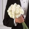 White Bouquet With Grass