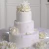 White Rose and Snowflake Cake Decoration