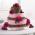 Pink and Brown Cake with Gerbera Daisies