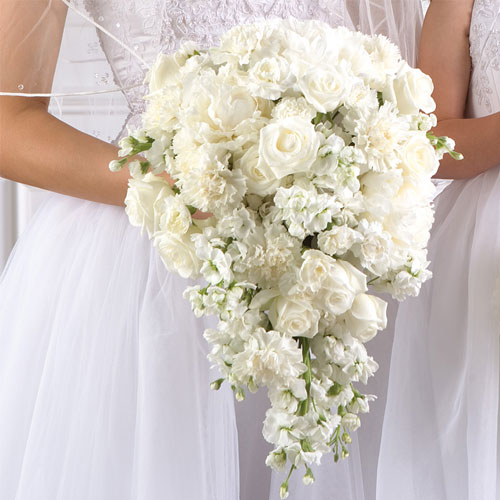 White Teardrop Bouquet | Grande Flowers